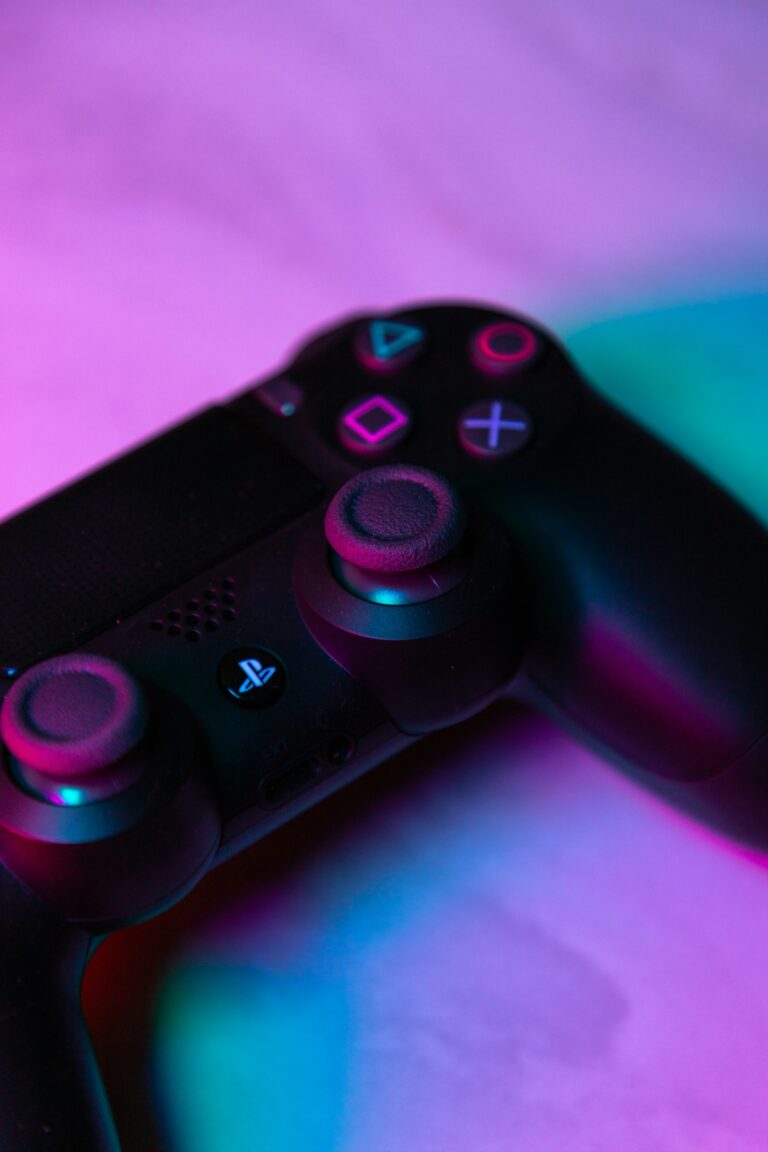 Controle de videogame iluminado